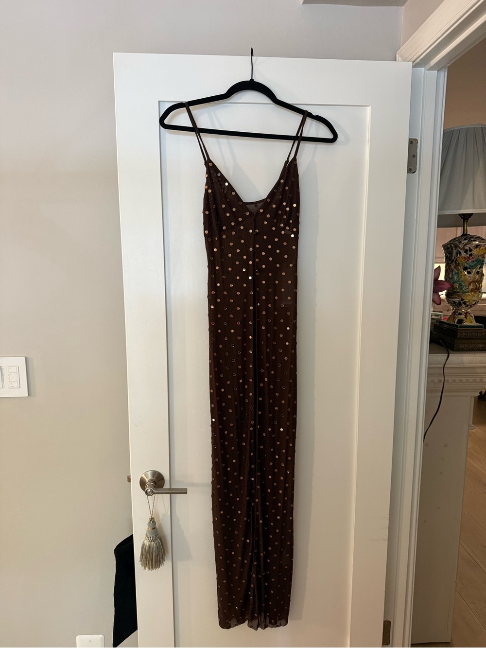 Meshki Brown Rhinestone Top - Picture 3 of 6